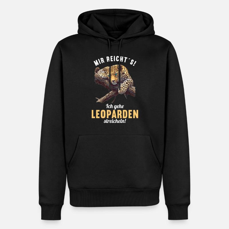 Leoparden Leopard - Männer Premium Bio Hoodie - Schwarz