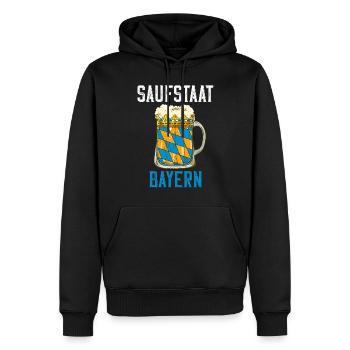 L’État de Bavière pour les buveurs de bière enthousiastes - Sweat à capuche Premium bio Homme - noir - Devant - Nico (187cm)