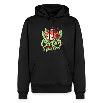 Coccinelle Entomologie Calme & Tachetée - Sweat à capuche Premium bio Homme - noir - Devant - Nico (187cm)