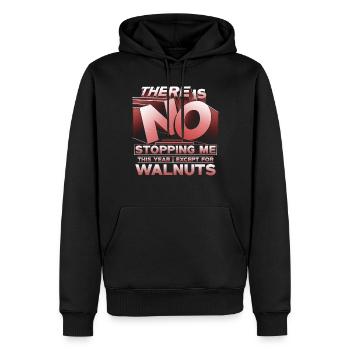 Allergie aux noix - Sweat à capuche Premium bio Homme - noir - Devant - Nico (187cm)