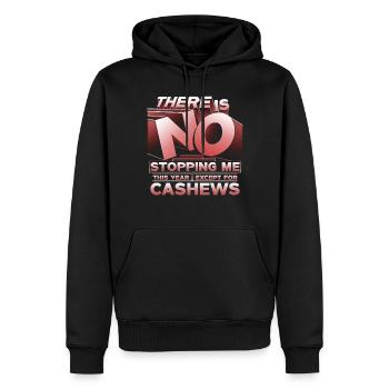Allergie aux noix de cajou - Sweat à capuche Premium bio Homme - noir - Devant - Nico (187cm)