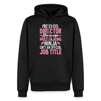 Préscolaire Directeur Multitâche Ninja Drôle Pré K - Sweat à capuche Premium bio Homme - noir - Devant - Nico (187cm)