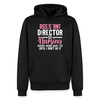 Directrice adjointe des soins infirmiers Infirmière infirmière ADON RN - Sweat à capuche Premium bio Homme - noir - Devant - Nico (187cm)