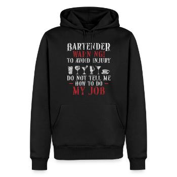 Bartender Mixologist Bartender - Men’s Premium Organic Hoodie - black - Front - Nico (187cm)
