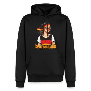 Allemagne Drapeau Femme Bandeau Allemagne - Sweat à capuche Premium bio Homme - noir - Devant - Nico (187cm)