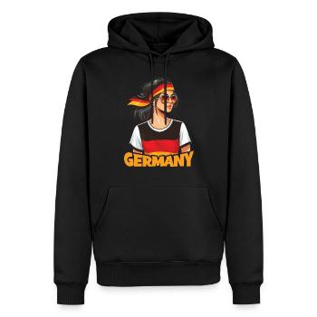 Allemagne Drapeau Femme Bandeau Allemagne - Sweat à capuche Premium bio Homme - noir - Devant - Nico (187cm)