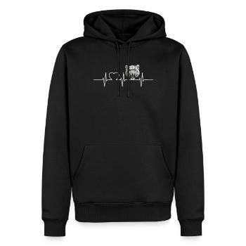 Snow Leopard Schneeleoparden Schneeleopard - Männer Premium Bio Hoodie - Schwarz - Vorne - Nico (187cm)