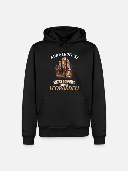 Léopard léopard - Sweat à capuche Premium bio Homme - noir