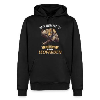 Leoparden Leopard - Männer Premium Bio Hoodie - Schwarz - Vorne - Nico (187cm)