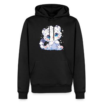 Snow Leopard Schneeleoparden Schneeleopard - Männer Premium Bio Hoodie - Schwarz - Vorne - Nico (187cm)