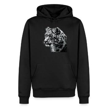 Snow Leopard Schneeleoparden Schneeleopard - Männer Premium Bio Hoodie - Schwarz - Vorne - Nico (187cm)