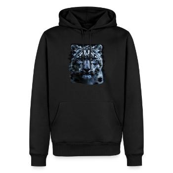 Snow Leopard Schneeleoparden Schneeleopard - Männer Premium Bio Hoodie - Schwarz - Vorne - Nico (187cm)