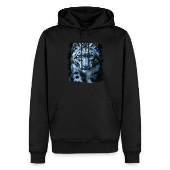 Léopard des neiges Schneeleoparden Schneeleopard - Sweat à capuche Premium bio Homme - noir - Devant - Nico (187cm)