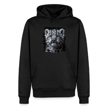 Snow Leopard Schneeleoparden Schneeleopard - Männer Premium Bio Hoodie - Schwarz - Vorne - Nico (187cm)