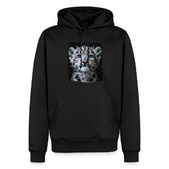 Snow Leopard Schneeleoparden Schneeleopard - Männer Premium Bio Hoodie - Schwarz - Vorne - Nico (187cm)