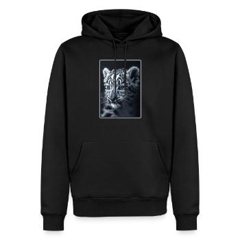 Snow Leopard Schneeleoparden Schneeleopard - Männer Premium Bio Hoodie - Schwarz - Vorne - Nico (187cm)