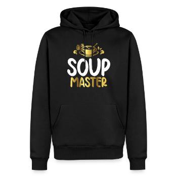 Soup Lovers Gifts - Männer Premium Bio Hoodie - Schwarz - Vorne - Nico (187cm)