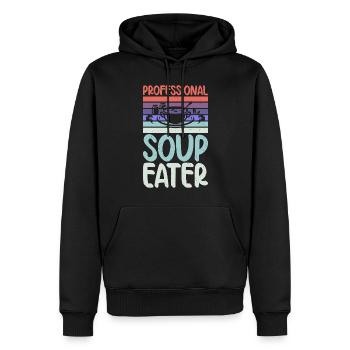Cadeaux pour les amateurs de soupe - Sweat à capuche Premium bio Homme - noir - Devant - Nico (187cm)