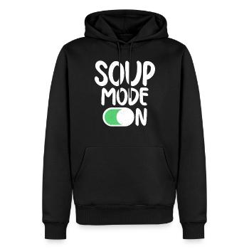 Soup Lovers Gifts - Männer Premium Bio Hoodie - Schwarz - Vorne - Nico (187cm)