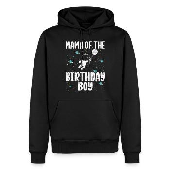 Birthday Girl's Mother Space Astronauts - Men’s Premium Organic Hoodie - black - Front - Nico (187cm)