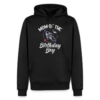 Birthday Girl's Mother Space Astronauts - Men’s Premium Organic Hoodie - black - Front - Nico (187cm)