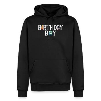 Birthday Boy Astronaut Space Theme Birthday - Men’s Premium Organic Hoodie - black - Front - Nico (187cm)