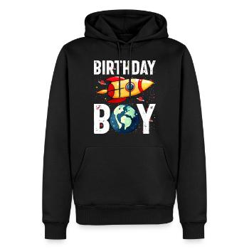 Birthday Boy Astronaut Space Theme Birthday - Men’s Premium Organic Hoodie - black - Front - Nico (187cm)