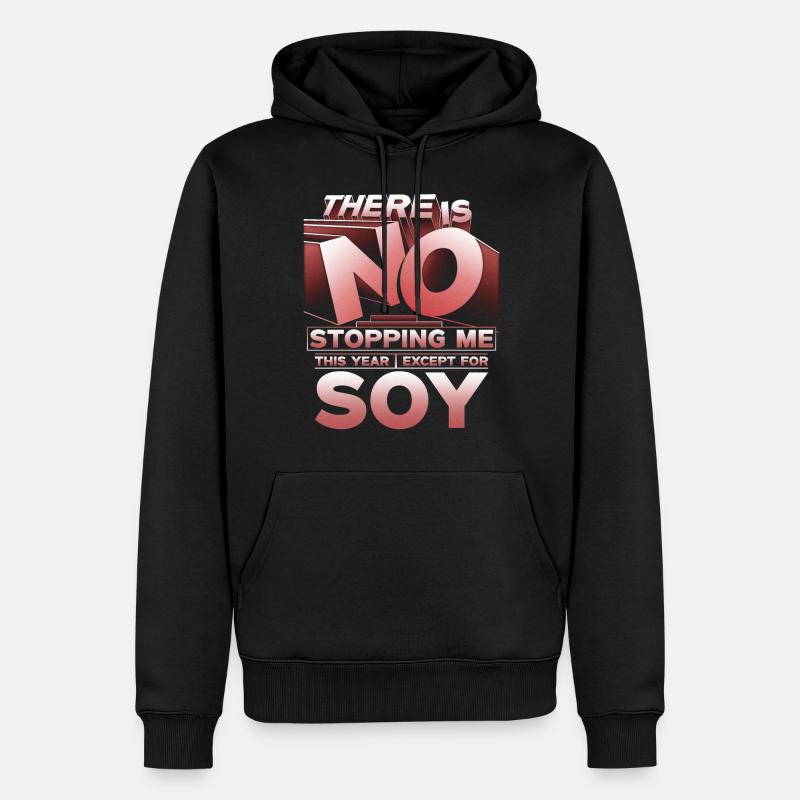 Allergie au soja - Sweat à capuche Premium bio Homme - noir