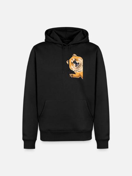 Chow-chow-hund Von Der Seite - Männer Premium Bio Hoodie - Schwarz