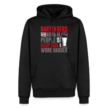 Bartender Mixologist Bartenders - Men’s Premium Organic Hoodie - black - Front - Nico (187cm)