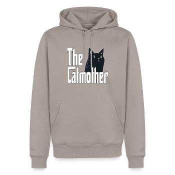 Cat Mom The Catmother Crazy Cat Mother Kitty Mommy - Men’s Premium Organic Hoodie - taupe - Front - Nico (187cm)