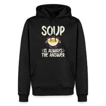 Soup Lovers Gifts - Männer Premium Bio Hoodie - Schwarz - Vorne - Nico (187cm)