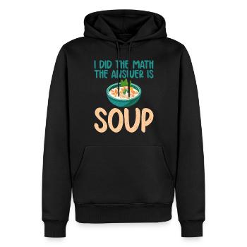 Soup Lovers Gifts - Männer Premium Bio Hoodie - Schwarz - Vorne - Nico (187cm)