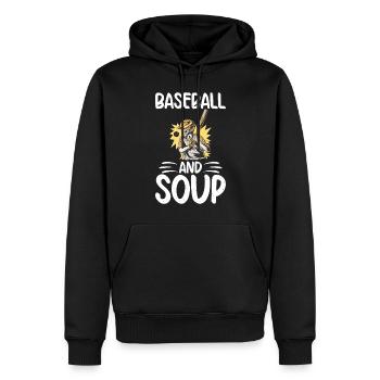 Cadeaux pour les amateurs de soupe - Sweat à capuche Premium bio Homme - noir - Devant - Nico (187cm)