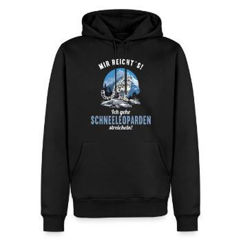 Léopard des neiges Schneeleoparden Schneeleopard - Sweat à capuche Premium bio Homme - noir - Devant - Nico (187cm)