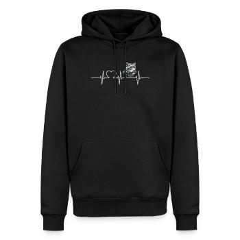 Snow Leopard Schneeleoparden Schneeleopard - Männer Premium Bio Hoodie - Schwarz - Vorne - Nico (187cm)