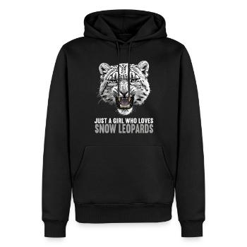 Léopard des neiges Schneeleoparden Schneeleopard - Sweat à capuche Premium bio Homme - noir - Devant - Nico (187cm)
