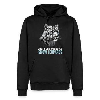 Léopard des neiges Schneeleoparden Schneeleopard - Sweat à capuche Premium bio Homme - noir - Devant - Nico (187cm)