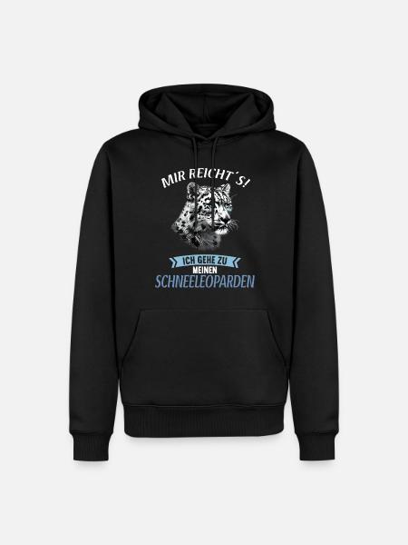 Snow Leopard Schneeleoparden Schneeleopard - Men’s Premium Organic Hoodie - black
