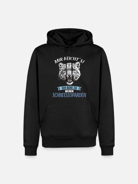 Snow Leopard Schneeleoparden Schneeleopard - Men’s Premium Organic Hoodie - black