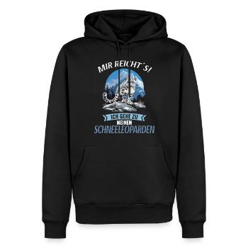Snow Leopard Schneeleoparden Schneeleopard - Männer Premium Bio Hoodie - Schwarz - Vorne - Nico (187cm)