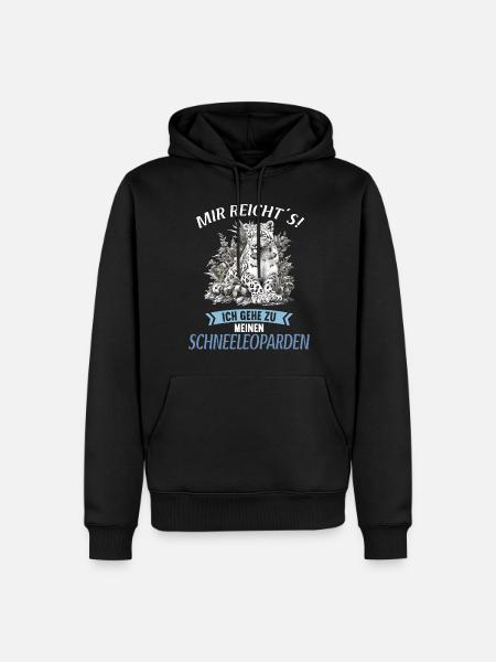 Snow Leopard Schneeleoparden Schneeleopard - Men’s Premium Organic Hoodie - black