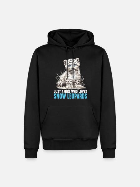 Snow Leopard Schneeleoparden Schneeleopard - Men’s Premium Organic Hoodie - black