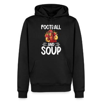 Soup Lovers Gifts - Männer Premium Bio Hoodie - Schwarz - Vorne - Nico (187cm)
