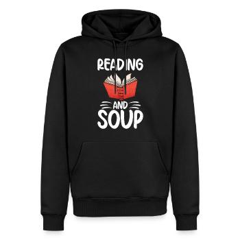 Soup Lovers Gifts - Männer Premium Bio Hoodie - Schwarz - Vorne - Nico (187cm)