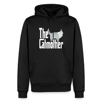 Cat Mom The Catmother Crazy Cat Mother Kitty Mommy - Men’s Premium Organic Hoodie - black - Front - Nico (187cm)