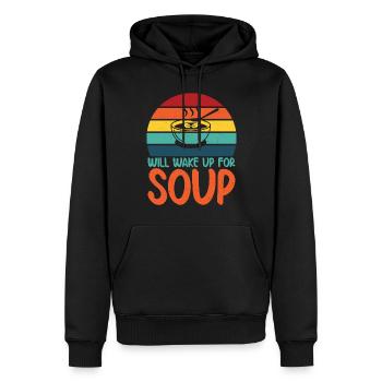 Soup Lovers Gifts - Männer Premium Bio Hoodie - Schwarz - Vorne - Nico (187cm)
