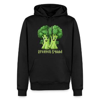 Brokkoli Squad - Männer Premium Bio Hoodie - Schwarz - Vorne - Nico (187cm)