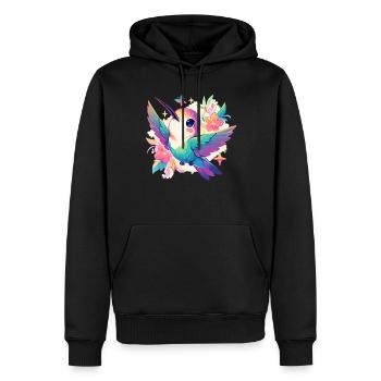 Hummingbird Kolibris Kolibri - Männer Premium Bio Hoodie - Schwarz - Vorne - Nico (187cm)