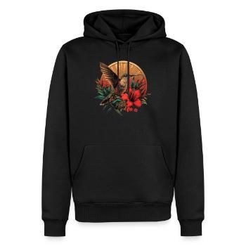 Hummingbird Kolibris Kolibri - Männer Premium Bio Hoodie - Schwarz - Vorne - Nico (187cm)